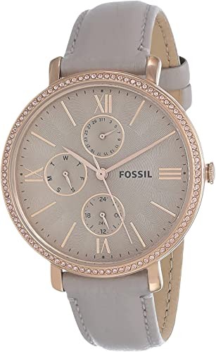 Fossil Ladies Jacqueline Quartz Stainless Steel and Eco Leather Multifunction Watch